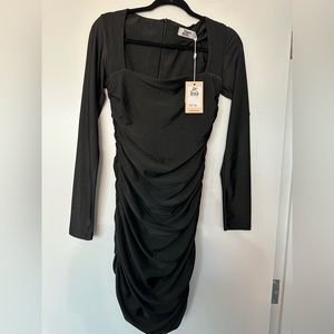 Square neck tiger mist dress